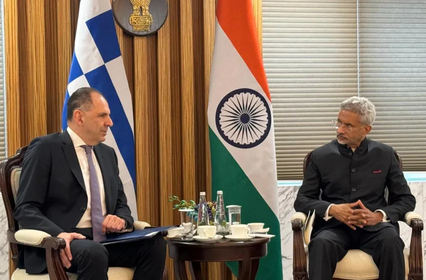  Συνάντηση Γεραπετρίτη με τον Ινδό ΥΠΕΞ: “Κοινή βούληση διασύνδεσης Ένωσης – Ινδίας μέσω Ελλάδας”