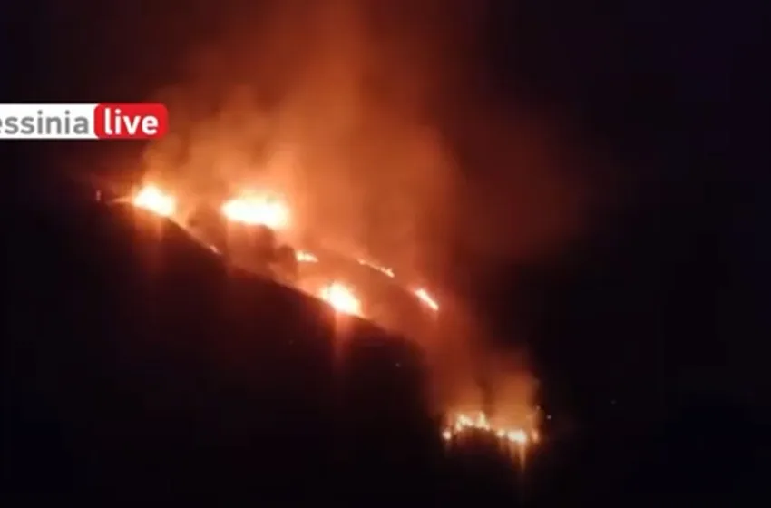  Μεγάλη φωτιά στην Αράχωβα Μεσσηνίας -Επιχειρούν 29 πυροσβέστες (vid)