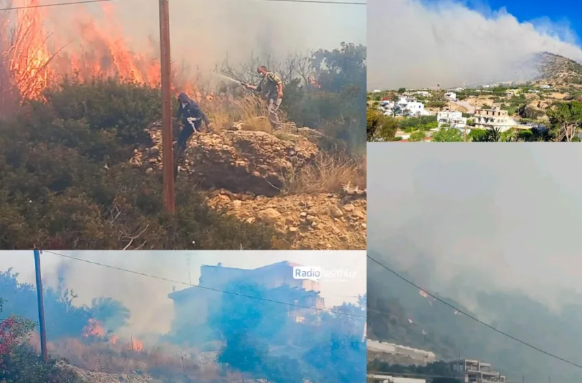  Φωτιά Κρήτη:Ζημιές σε σπίτια,κάηκαν θερμοκήπια, 4 τραυματίες, εκκένωση 4 οικισμών -Πώς προκλήθηκε (vid)