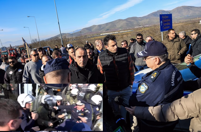  Αγροτικές κινητοποιήσεις: Επεισόδια με ΜΑΤ στον Ε-65 στην Καρδίτσα- Πληθαίνει η παρουσία στα μπλόκα