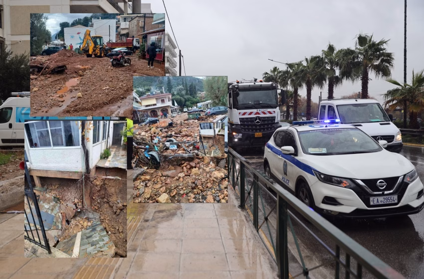  Κακοκαιρία: Καταστροφές στις Κιτριές, παρασύρθηκαν αυτοκίνητα-Προβλήματα και στην Αττική, πλημμύρισε η Ποσειδώνος καλύφθηκε με λύματα