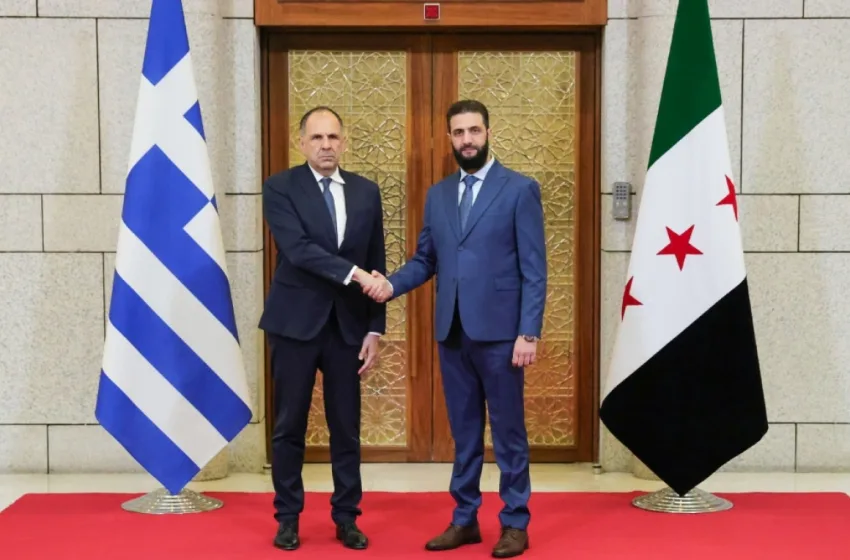  Ο Γεραπετρίτης συνάντησε τον Αλ Σάρα στη Δαμασκό (εικόνες)