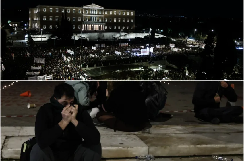  Σύνταγμα-Τέμπη: Ειρηνική διαδήλωση, αναίτια χρήση χημικών-Οι συγκεντρωμένοι επέμειναν-Τραυματισμοί και σοκαριστικά βίντεο